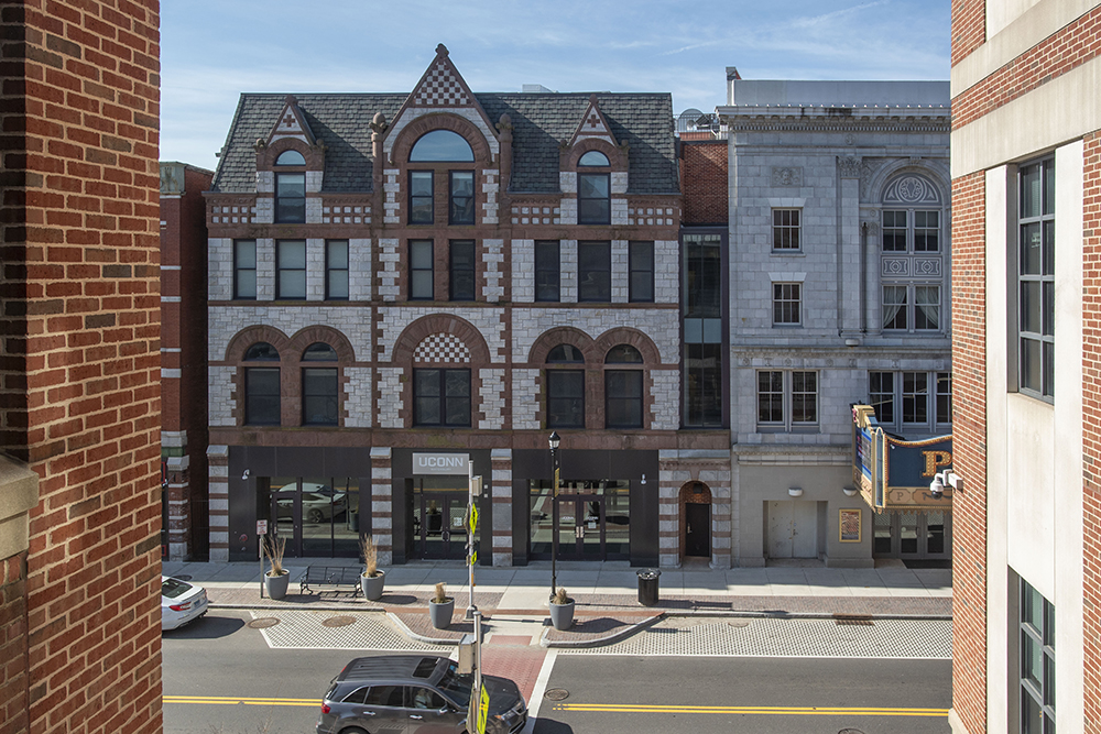 Exterior view of The Rectory Building from across the street.